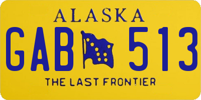 AK license plate GAB513