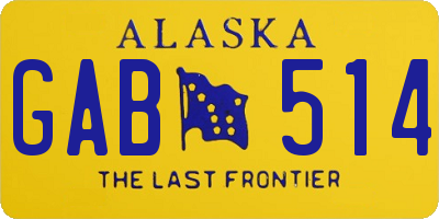 AK license plate GAB514