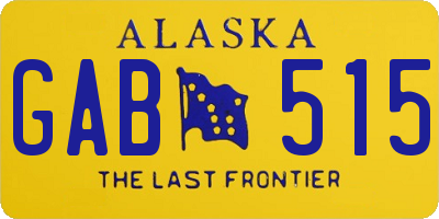 AK license plate GAB515