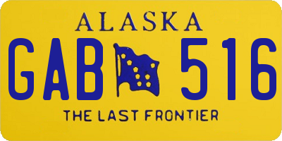 AK license plate GAB516