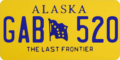 AK license plate GAB520