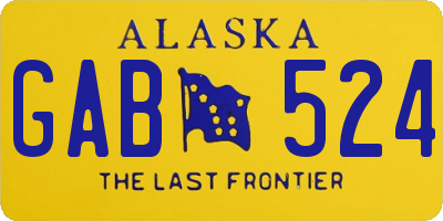 AK license plate GAB524