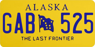 AK license plate GAB525