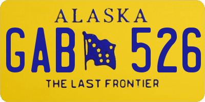 AK license plate GAB526