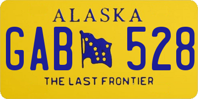 AK license plate GAB528