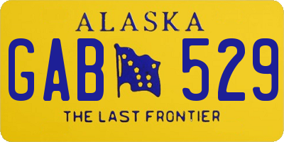 AK license plate GAB529