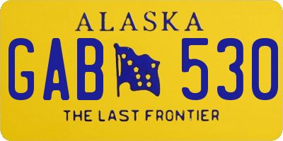 AK license plate GAB530