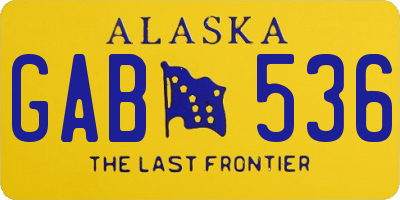 AK license plate GAB536