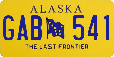 AK license plate GAB541