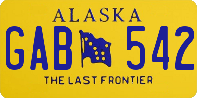 AK license plate GAB542