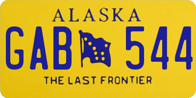 AK license plate GAB544