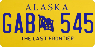 AK license plate GAB545