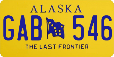 AK license plate GAB546