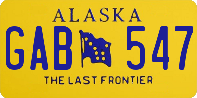 AK license plate GAB547