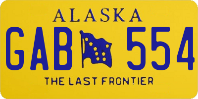 AK license plate GAB554