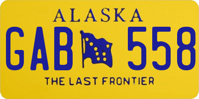 AK license plate GAB558