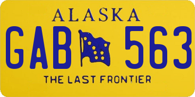 AK license plate GAB563