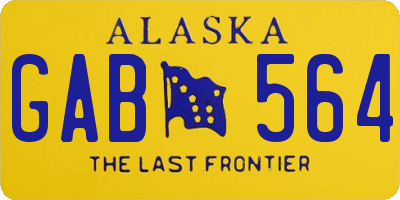 AK license plate GAB564