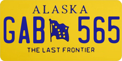 AK license plate GAB565