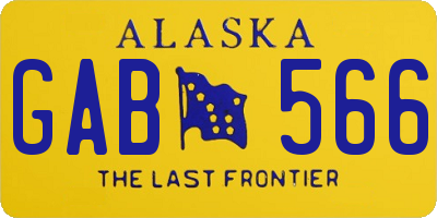 AK license plate GAB566