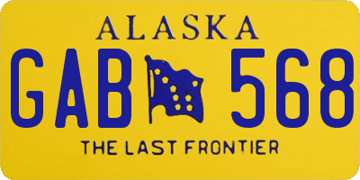 AK license plate GAB568