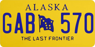 AK license plate GAB570