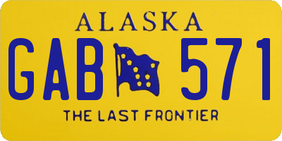 AK license plate GAB571