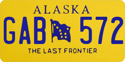 AK license plate GAB572