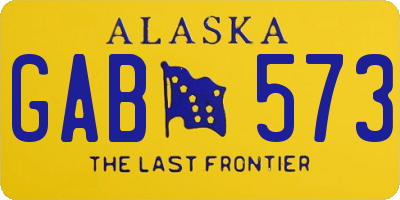 AK license plate GAB573