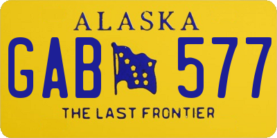 AK license plate GAB577