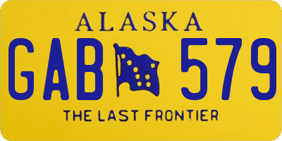 AK license plate GAB579