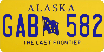 AK license plate GAB582