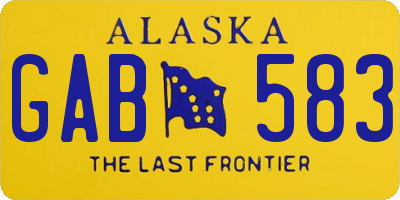 AK license plate GAB583