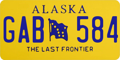 AK license plate GAB584