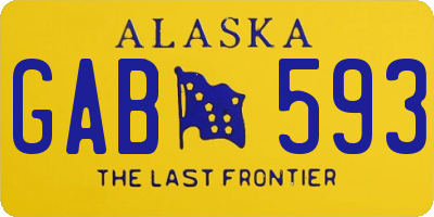 AK license plate GAB593