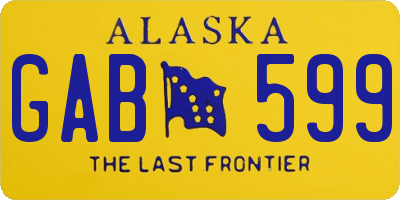 AK license plate GAB599