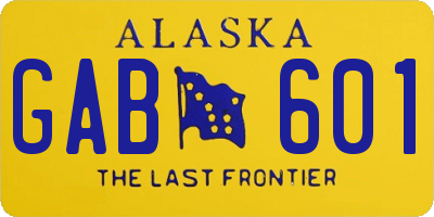 AK license plate GAB601