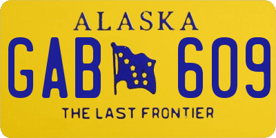 AK license plate GAB609