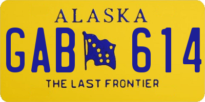 AK license plate GAB614