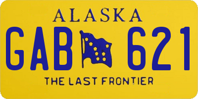AK license plate GAB621