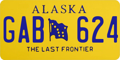 AK license plate GAB624