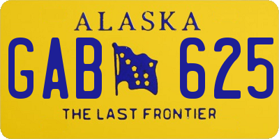 AK license plate GAB625