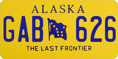 AK license plate GAB626