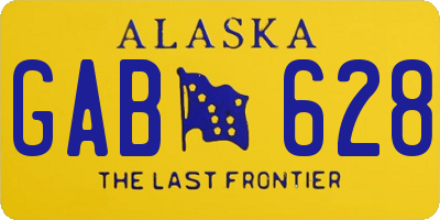 AK license plate GAB628
