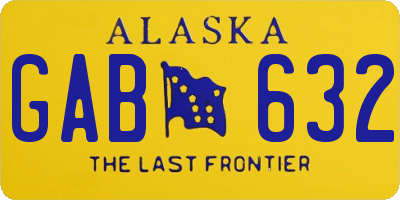 AK license plate GAB632