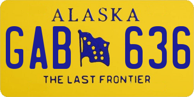 AK license plate GAB636