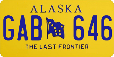 AK license plate GAB646