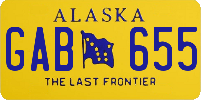 AK license plate GAB655