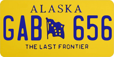 AK license plate GAB656