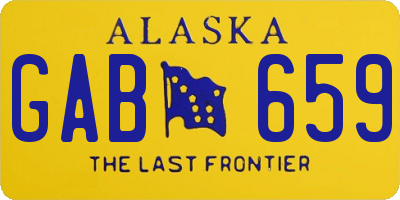 AK license plate GAB659